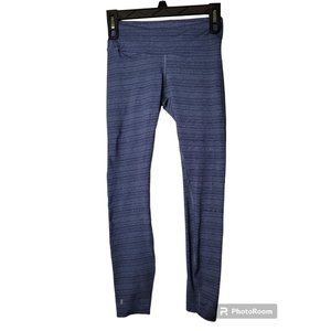 NOBULL Leggings Women's S Blue Stripe Mid Rise Comfort Sweat Wicking Supportive
